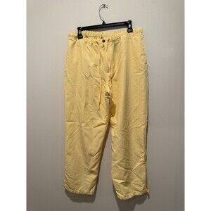 Havana Jacks Cafe Pants Womens Size PXL Yellow Straight Rayon
